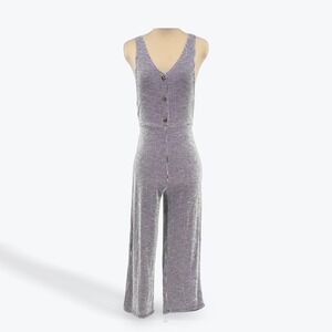 Caution To The Wind Jumpsuit‎ Black White Striped Sleeveless Small